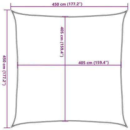 Vidaxl Toldo De Vela Gris Taupe Hdpe 160 G/m² 4,5x4,5 M_2