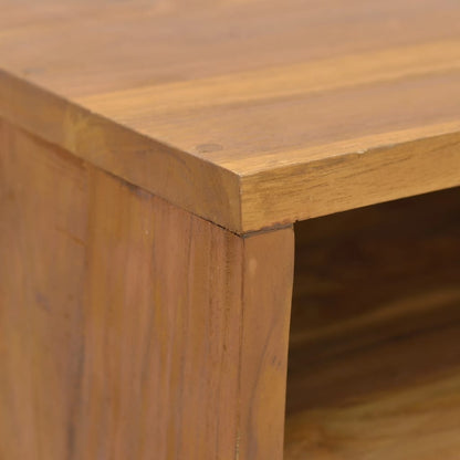 Mesita De Noche De Madera Maciza De Teca 40x30x45 Cm_4