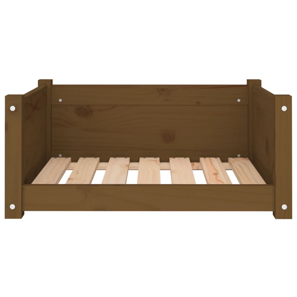 Vidaxl Cama Para Perros Madera Maciza Pino Marrón Miel 65,5x50,5x28 Cm_4