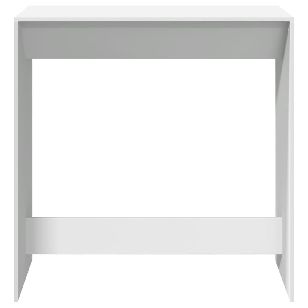 Mesa Alta De Bar Madera Ingeniería Blanca 102x50x103,5 Cm_2