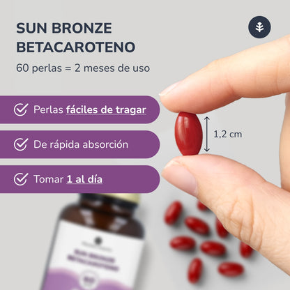 Sun bronze betacaroteno Planeta Huerto 60 perlas