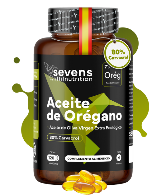 Aceite De Orégano Con 80% Carvacrol Y Aceite De Oliva Virgen Extra Ecológico De Sevens Nutrition._0
