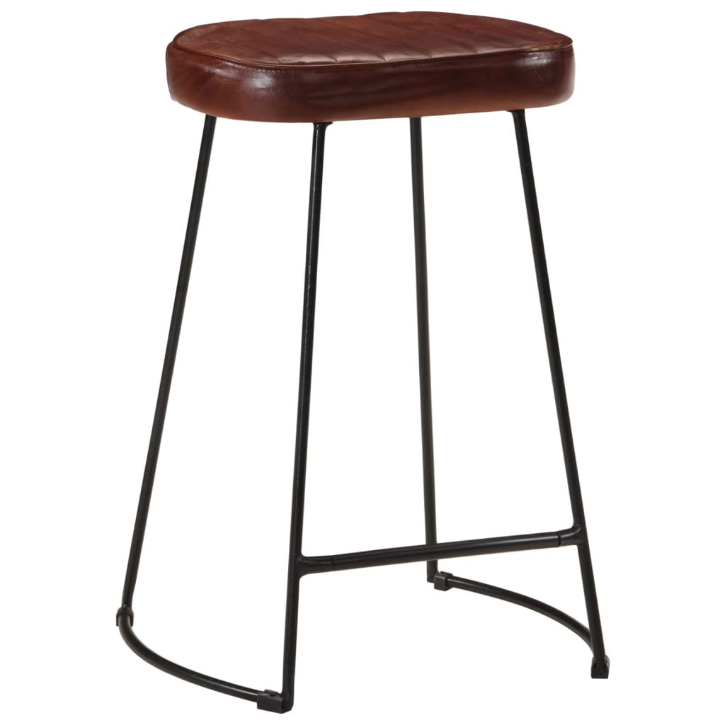 Taburetes De Bar 2 Uds Marrón Oscuro 41x29x62 Cm_0
