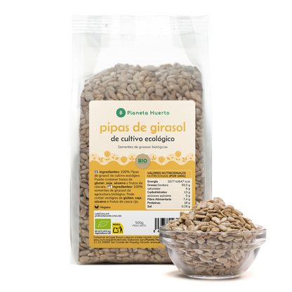 Pack 2x Pipas peladas de Girasol ECO Planeta Huerto 500 g