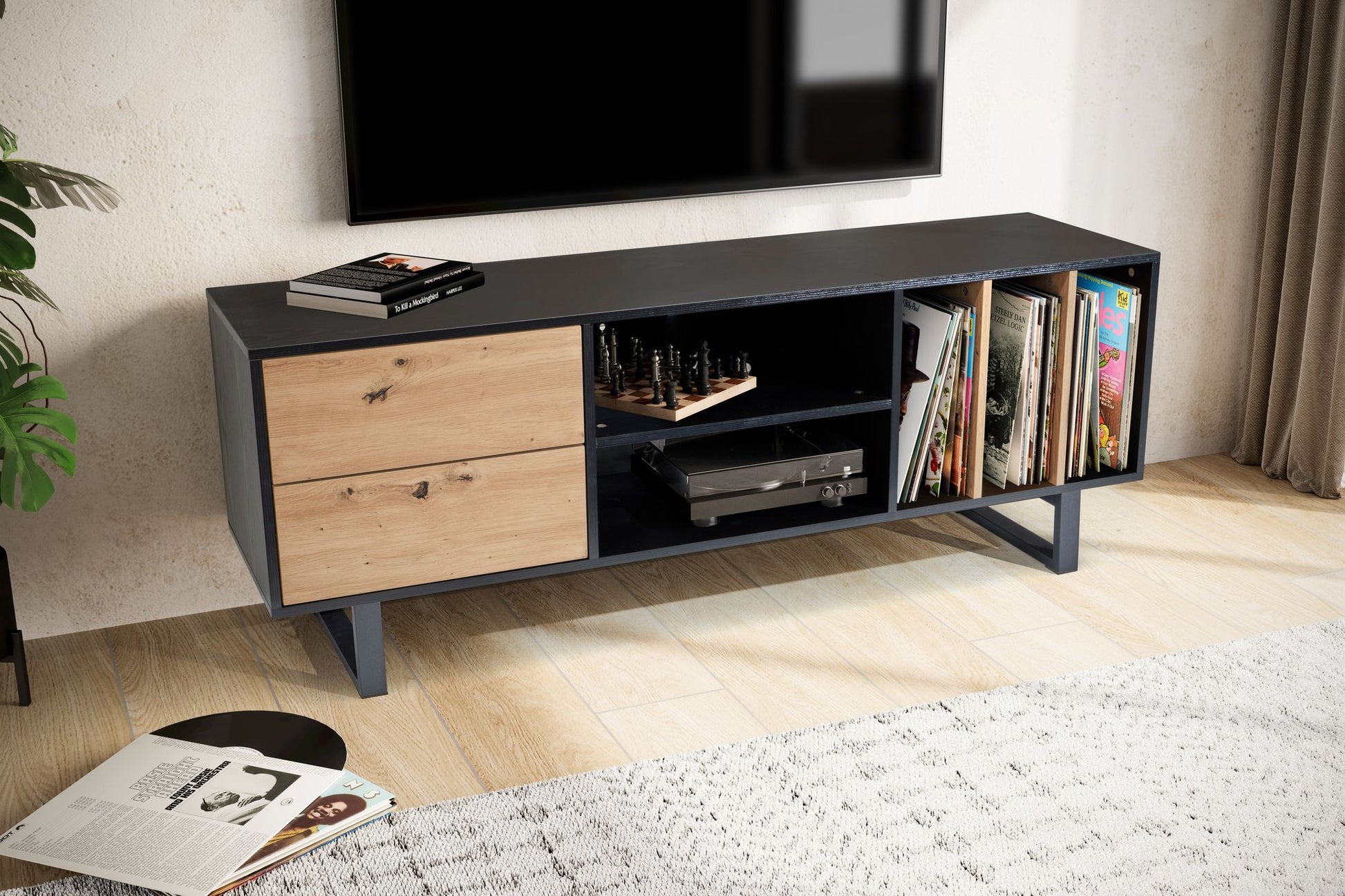 Mueble De Tv Elegante Y Minimalista Modelo Wl6.814_2