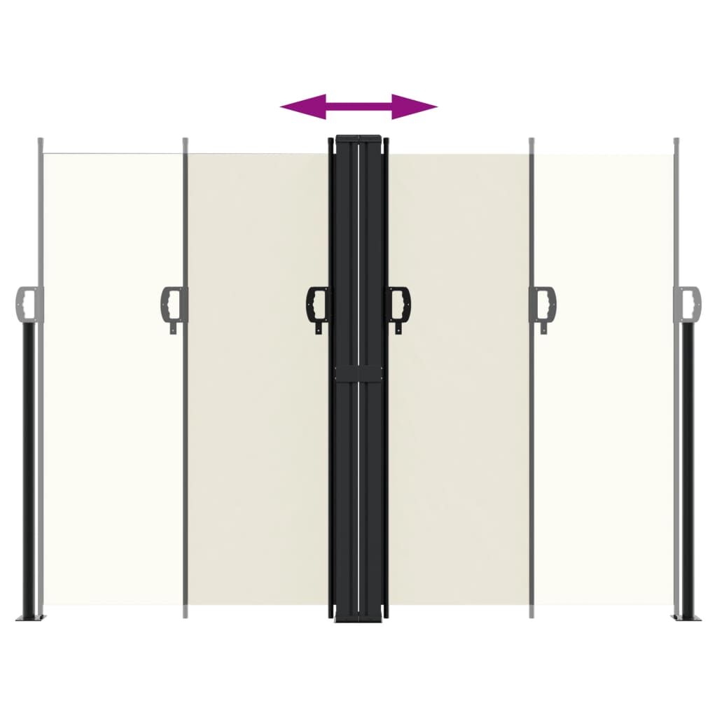 Vidaxl Toldo Lateral Retráctil Crema 180x1000 Cm_4