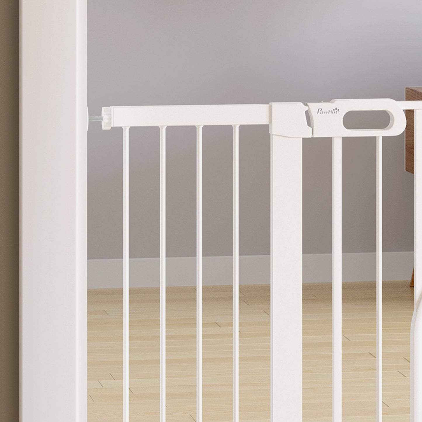 Pawhut Barrera De Seguridad Para Escaleras Y Puertas 75-131 Cm Blanco_3