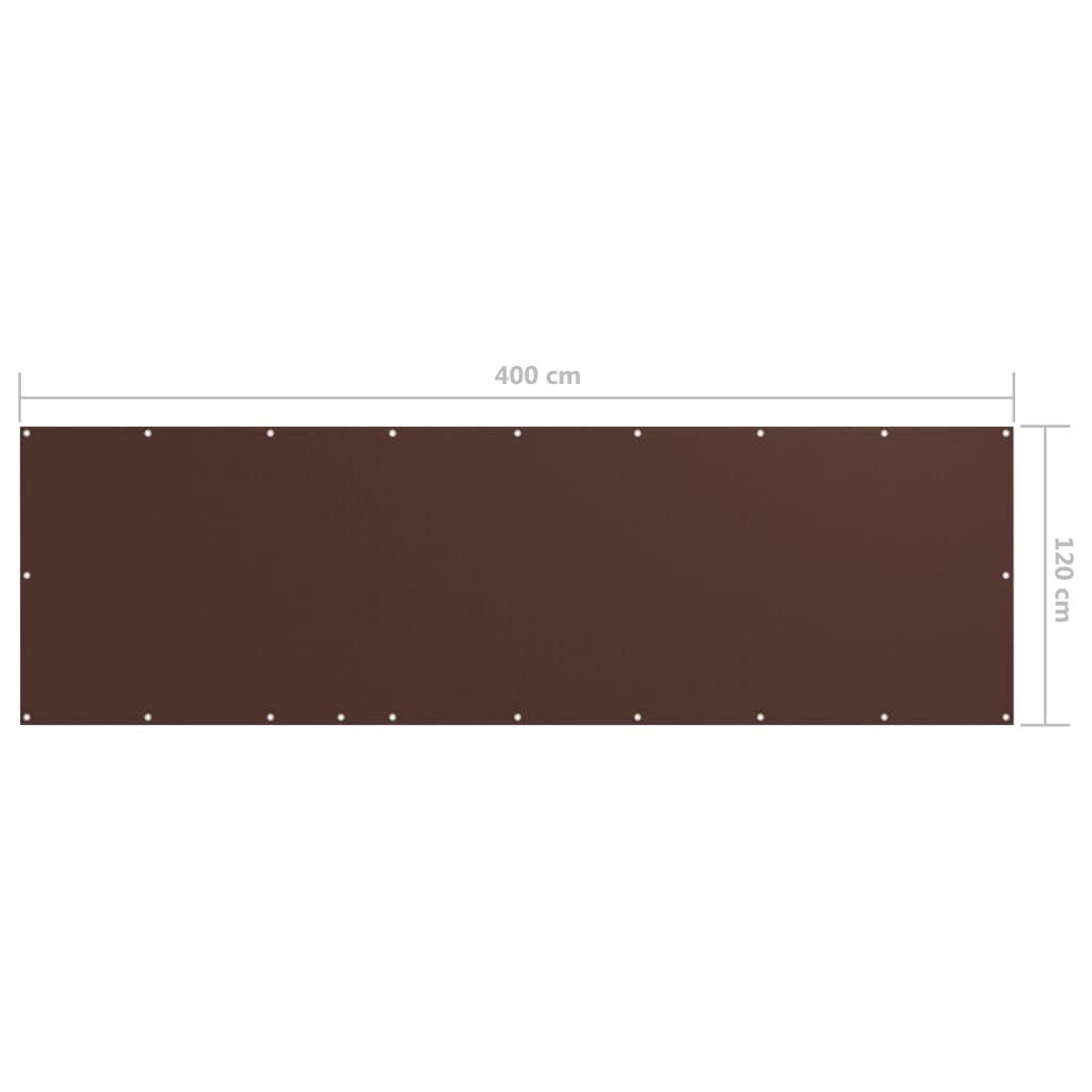 Vidaxl Toldo Para Balcón Tela Oxford Marrón 120x400 Cm_2