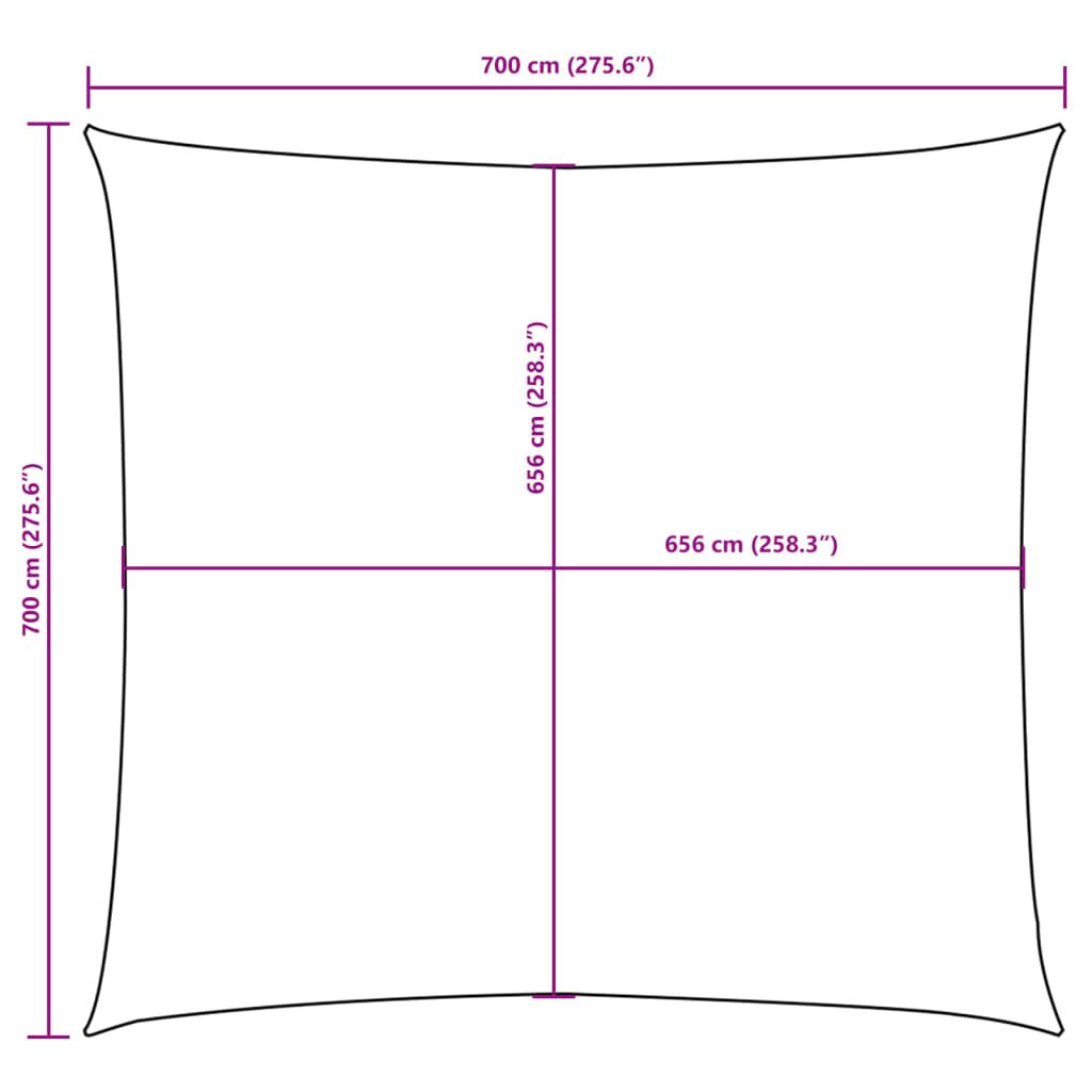 Vidaxl Toldo De Vela Cuadrado Tela Oxford Verde Oscuro 2x2 M_2