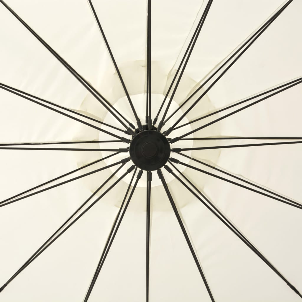 Sombrilla Colgante Con Palo De Aluminio Blanco 3 M_2