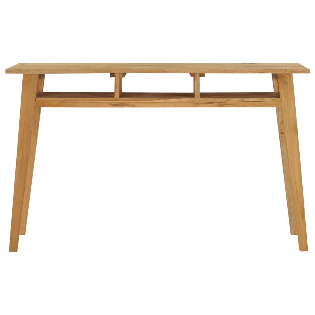 Mesa Consola De Madera De Teca Maciza 120x35x75 Cm_0