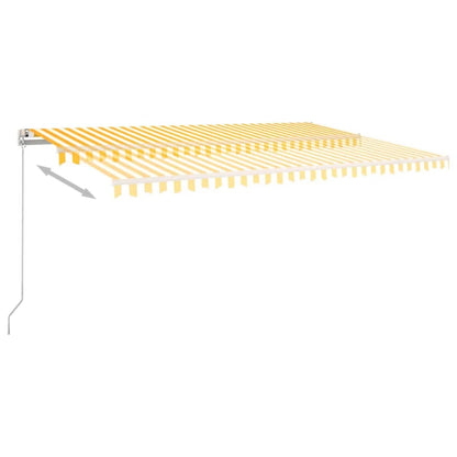 Toldo Retráctil Manual Amarillo Y Blanco 500x300 Cm_5