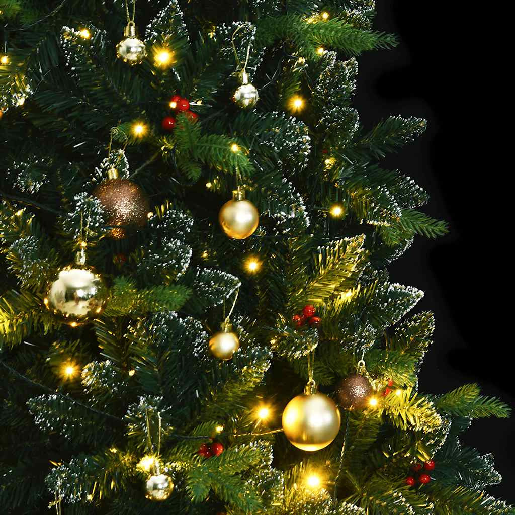 Vidaxl Árbol De Navidad Artificial Con Bisagras 300 Led Y Bolas 240 Cm_1