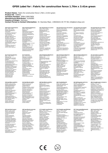 Tejido De Valla De Construcción Verde Reforzado 1, 76m X 3, 41m