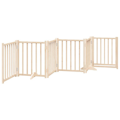 Vidaxl Puerta Para Perros Plegable 6 Paneles Madera De Álamo 300 Cm_5