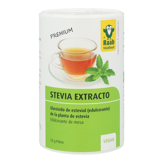 Estevia Premium en Polvo Raab, 50g