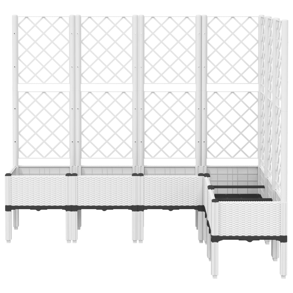 Jardinera Con Enrejado Pp Blanco 160x120x142 Cm_2