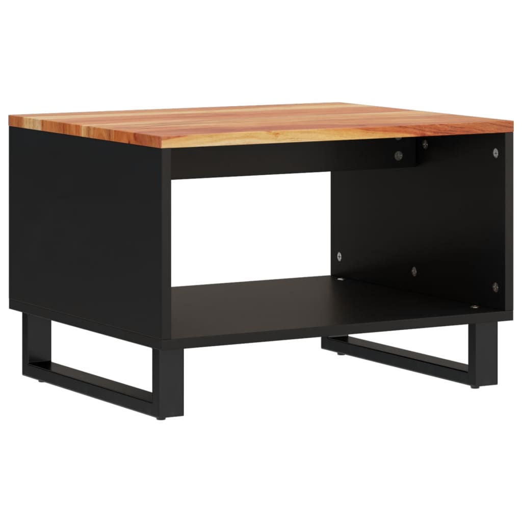 Mesa De Centro De Madera Maciza De Acacia 60x50x40 Cm_0