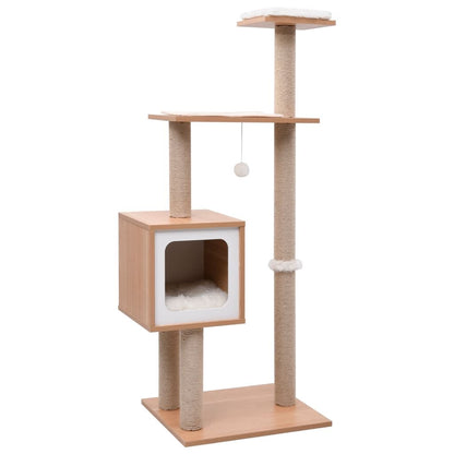 Vidaxl Rascador Para Gatos Con Alfombra Rascadora De Sisal 123 Cm_0