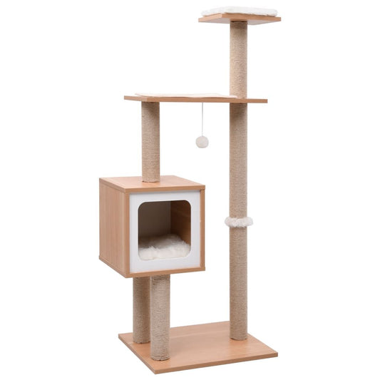 Vidaxl Rascador Para Gatos Con Alfombra Rascadora De Sisal 123 Cm_0