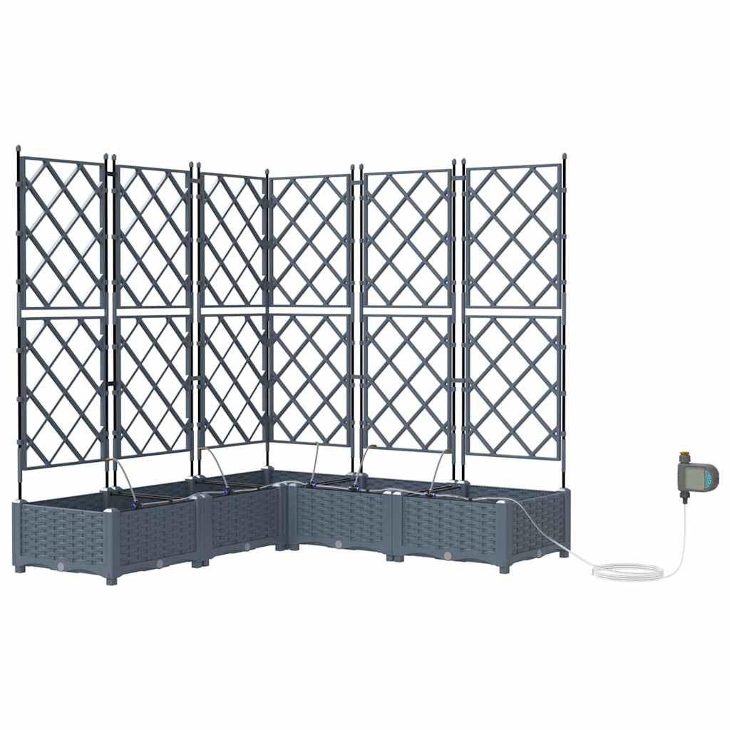 Vidaxl Jardineras Gris Claro 120 X 120 X 126 Cm Acero_0
