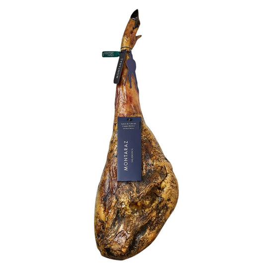 Montaraz® Jamon De Cebo De Campo Ibérico | 50% Raza Ibérica | Curación 24 Meses | Pieza De 7,5-8,5 Kg | 100% Natural_0