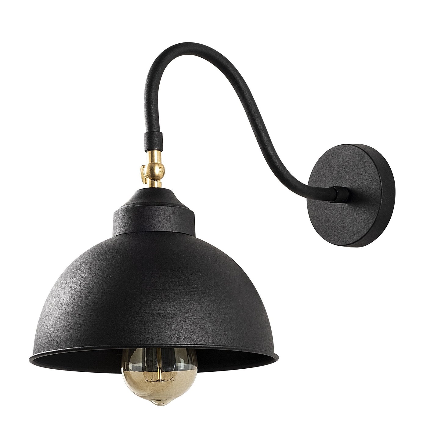 Aplique De Pared, Hierro , Negro, 21x32x28, Casquillo E 27 Max 40 W_0