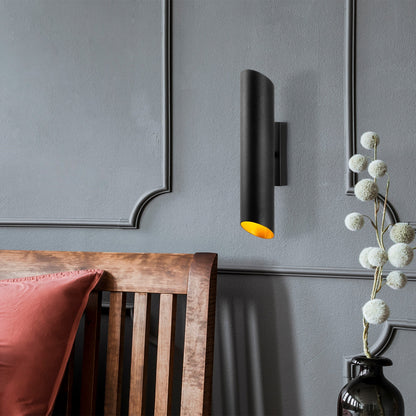 Aplique De Pared Tubular, Metal , Negro, 8x12x40, Casquillo 2 X G9 Max 10 W_4