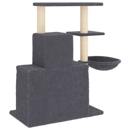 Vidaxl Rascador Para Gatos Con Postes De Sisal Gris Oscuro 83 Cm_4