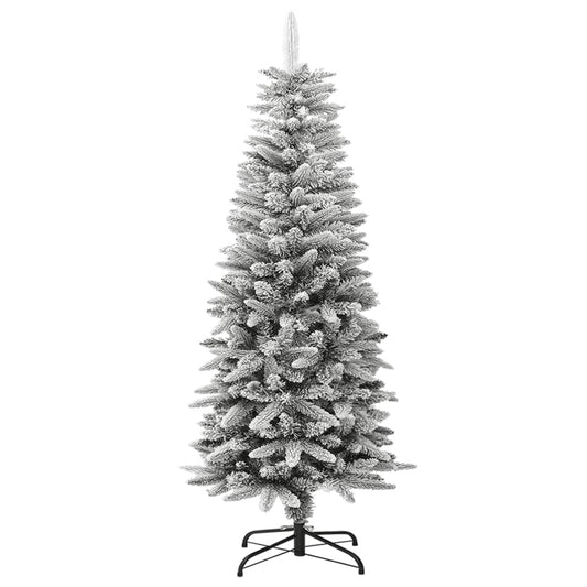 Vidaxl Árbol De Navidad Artificial Estrecho Con Nieve Pvc Y Pe 120 Cm_0