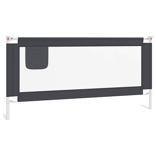 Vidaxl Barandilla De Seguridad Cama De Niño Gris Oscuro Tela 190x25 Cm_0