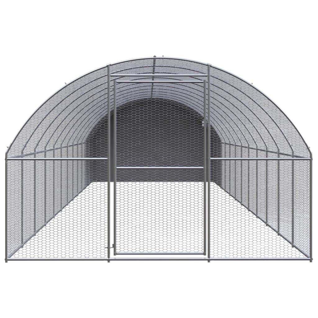 Vidaxl Gallinero De Exterior De Acero Galvanizado 3x12x2 M_1