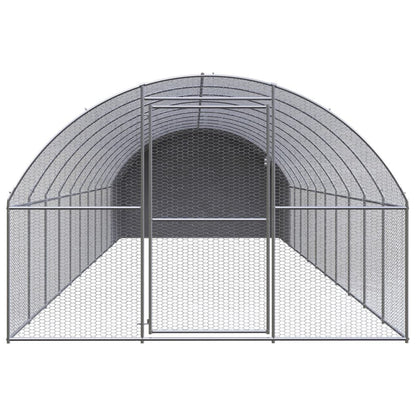 Vidaxl Gallinero De Exterior De Acero Galvanizado 3x12x2 M_1