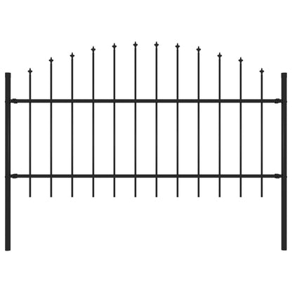 Valla De Jardín Con Puntas Acero Negro (1-1,25)x1,7 M / Vetonek_0