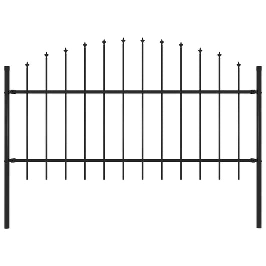 Valla De Jardín Con Puntas Acero Negro (1-1,25)x1,7 M / Vetonek_0