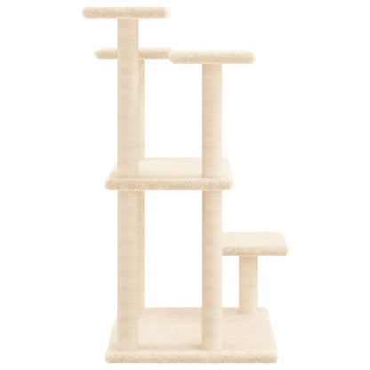 Vidaxl Postes Rascadores Para Gatos Con Plataformas Crema 98,5 Cm_4