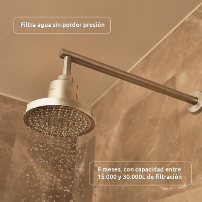 Pack anual Cabezal de ducha con filtro ShowerPro Rain SMR Tappwater