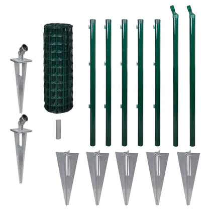 Set De Euro Valla Acero Verde 10x0,8 M / Vetonek_0