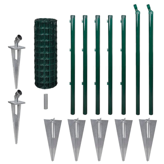 Set De Euro Valla Acero Verde 10x0,8 M / Vetonek_0