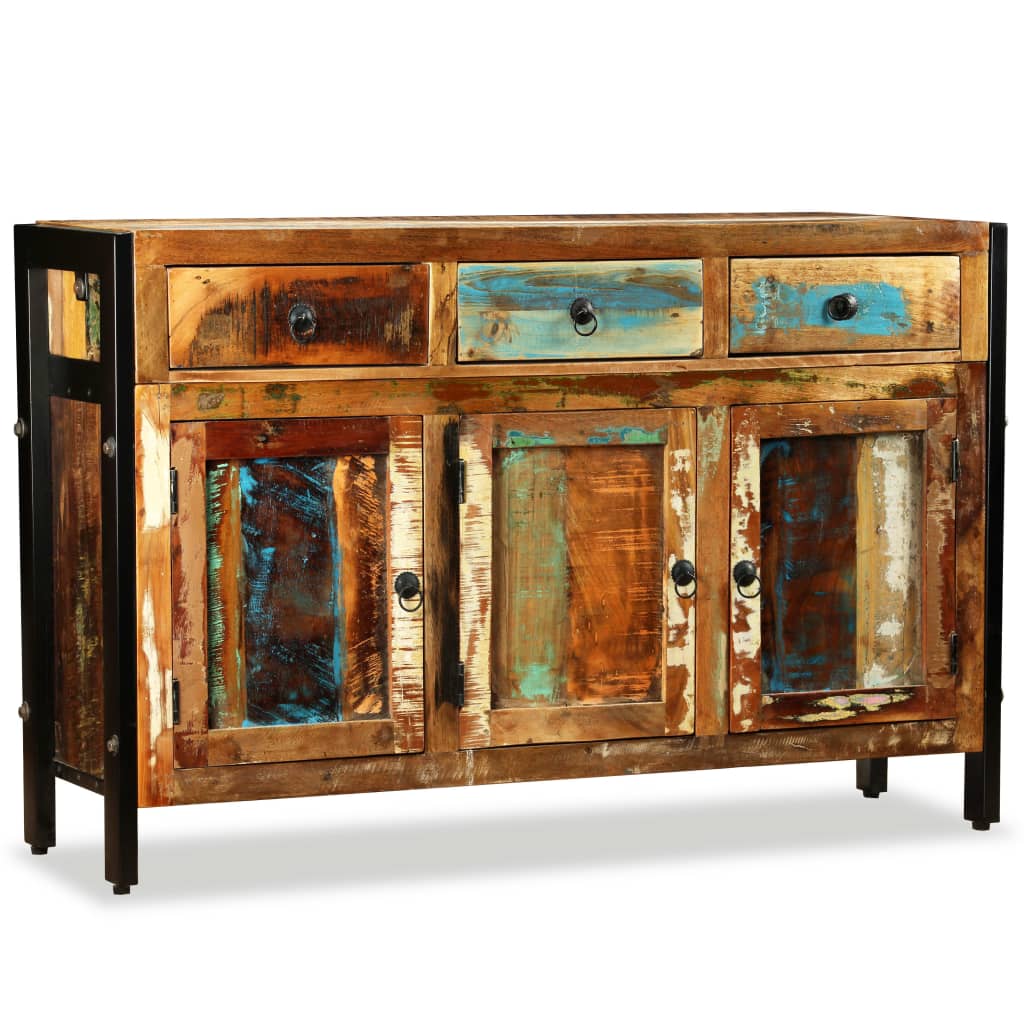 Aparador De Madera Reciclada Maciza 120x35x76 Cm_2