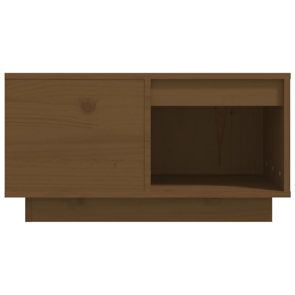 Mesa De Centro Madera Maciza De Pino Marrón Miel 60x61x32,5 Cm_3