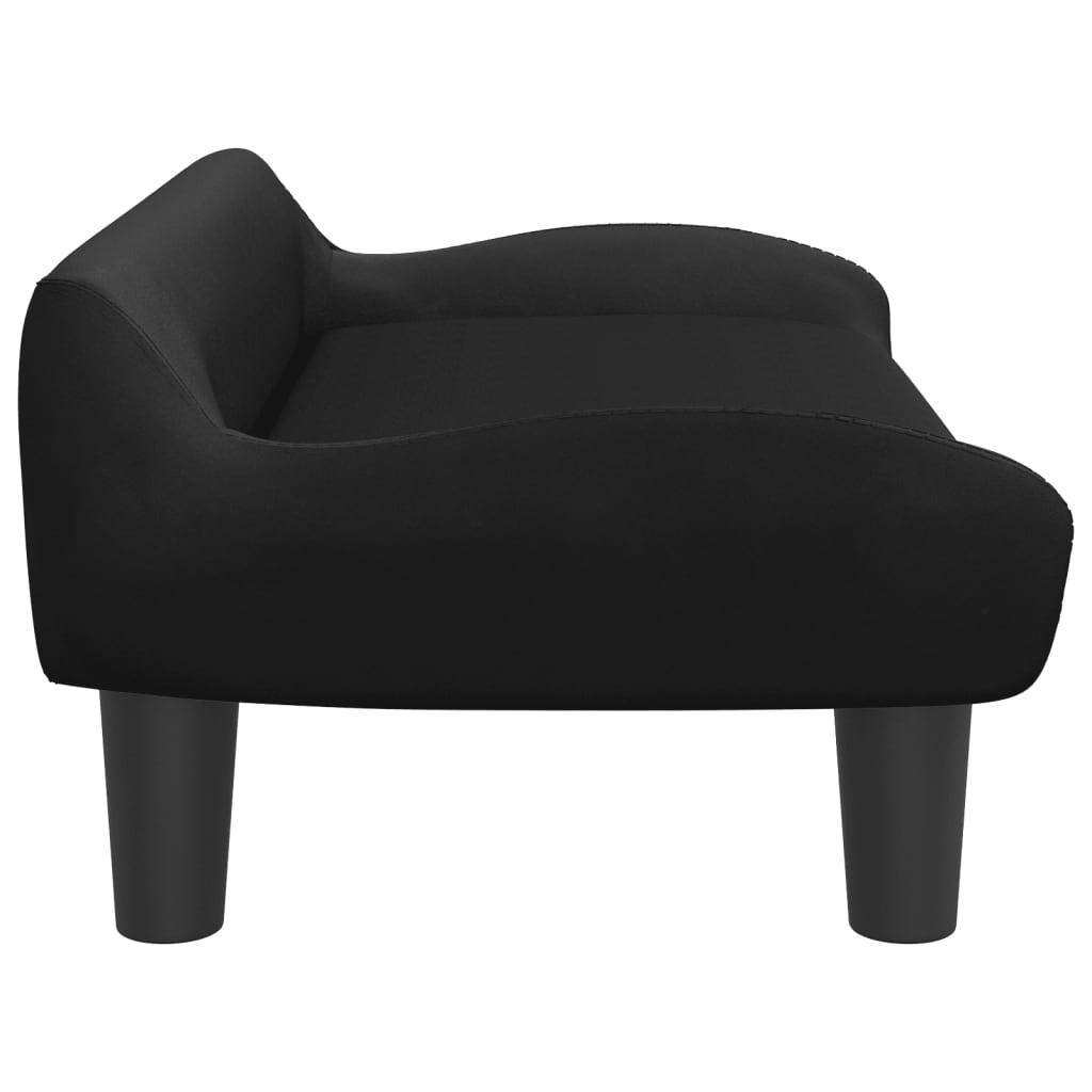 Cama Para Perros De Terciopelo Negra 70x40x24 Cm / Vetonek_4