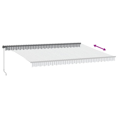 Toldo Retráctil Manual Luz Led Antracita Y Blanco 500x350 Cm_5