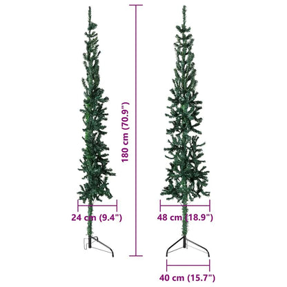 Vidaxl Medio Árbol De Navidad Artificial Con Soporte Verde 180 Cm_2