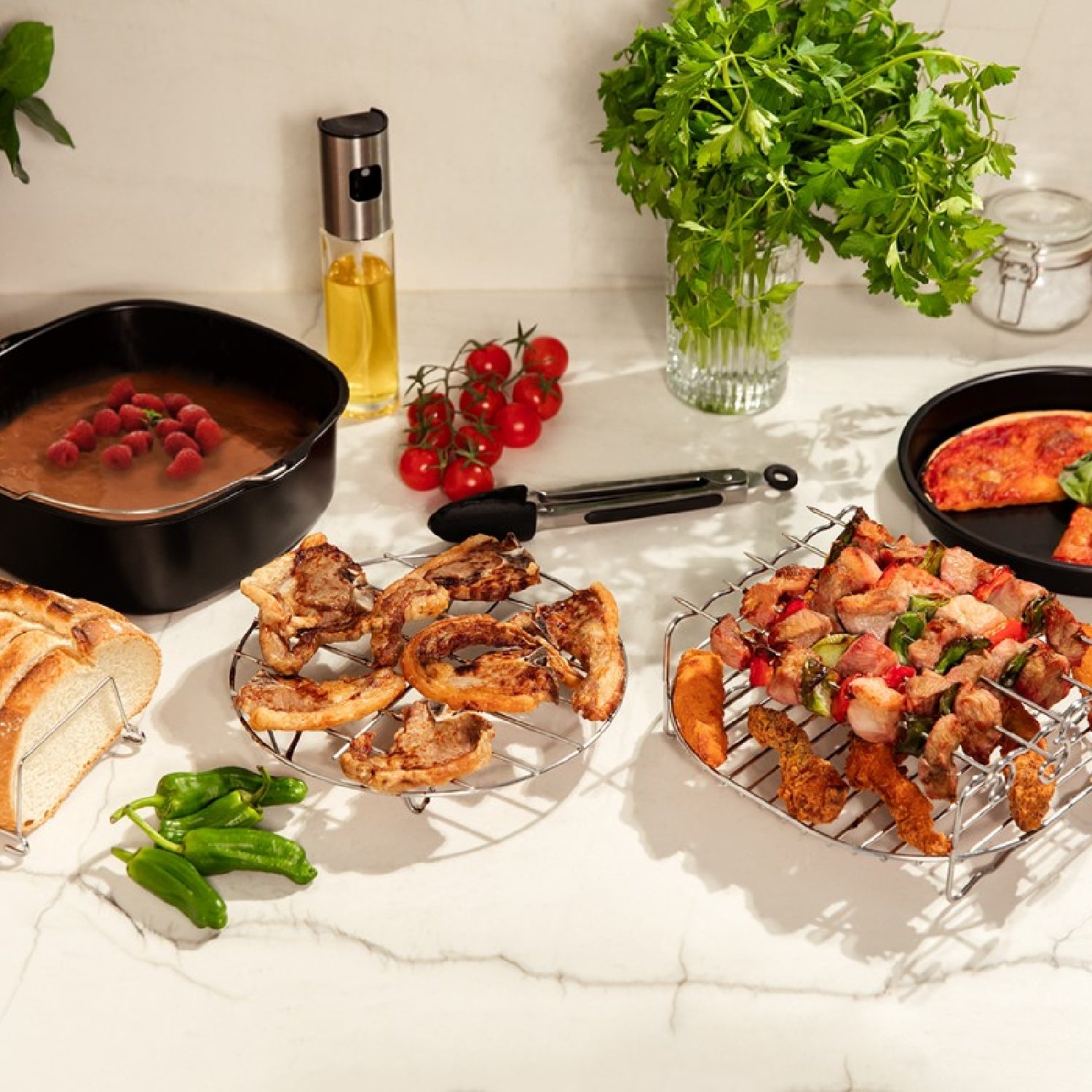 Kit De Accesorios Para Freidora Sin Aceite De 5 A 6,5 L Cecofry Pack Accessories. 8 Accesorios, Revestimiento Antiadherente, Aptos Para Lavavajillas_1