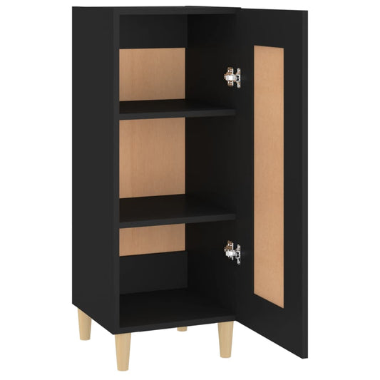 Aparador De Madera Contrachapada Negro 34,5x34x90 Cm / Vetonek_0