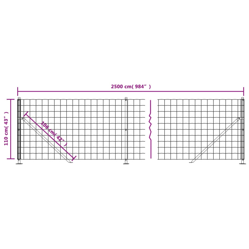 Cerca De Alambre Con Brida Gris Antracita 1,1x25 M / Vetonek_3