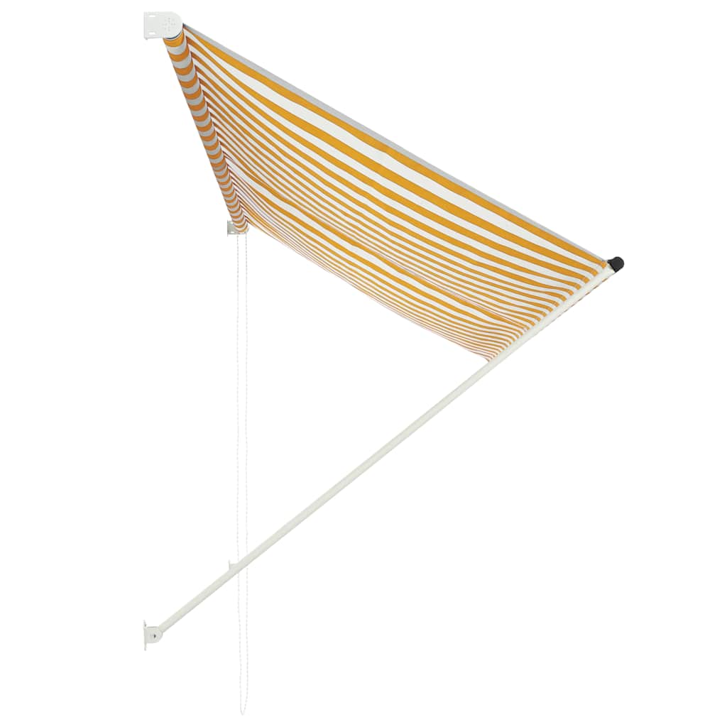 Toldo Retráctil 250x150 Cm Amarillo Y Blanco_2