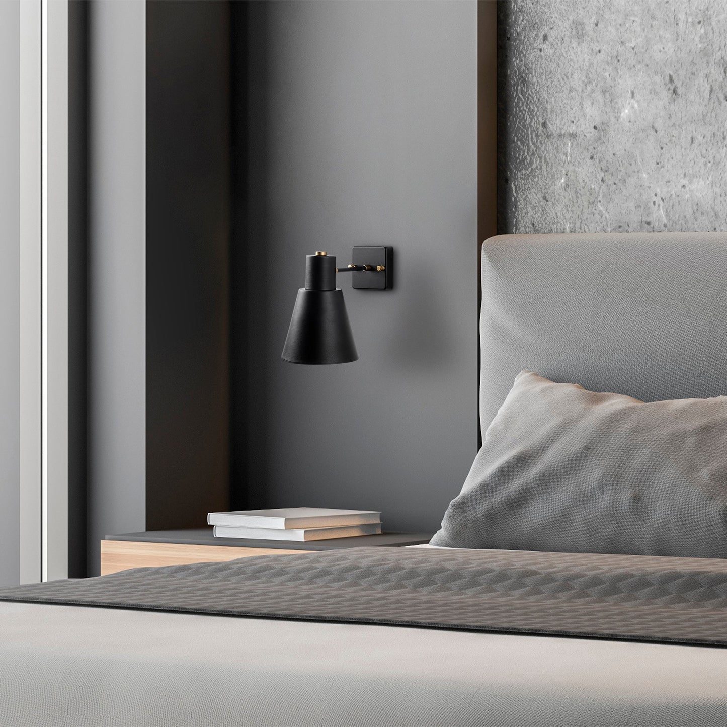 Aplique De Pared, Metal , Negro, 14x24x21, Casquillo E27 Max 40 W_4