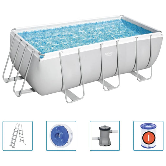 Bestway Conjunto De Piscina Rectangular Power Steel 412x201x122 Cm_0